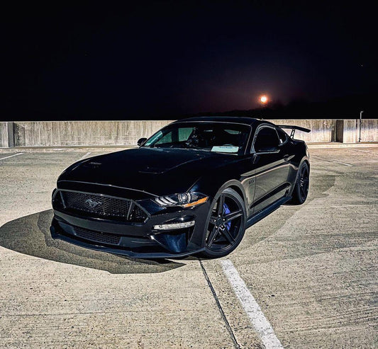 Ford Mustang GT 5.0 Mach1 Bullitt V6 3.6 Ecoboost 2.3 S550.1 S550.2 2015-2023 with Aftermarket Parts - V4 Style Rear Wing Carbon Fiber / FRP from CMST Tuning