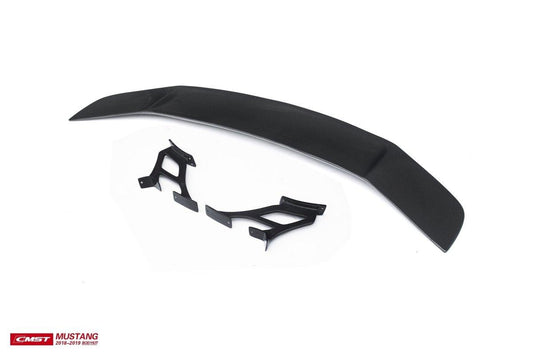 Ford Mustang GT 5.0 Mach1 Bullitt V6 3.6 Ecoboost 2.3 S550.1 S550.2 2015-2023 with Aftermarket Parts - V4 Style Rear Wing Carbon Fiber / FRP from CMST Tuning