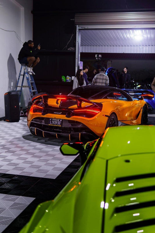 McLaren 720s 2018-2023 with Aftermarket Parts - 765lt Conversion Style Rear Spoiler Wing Carbon Fiber / FRP from CMST Tuning