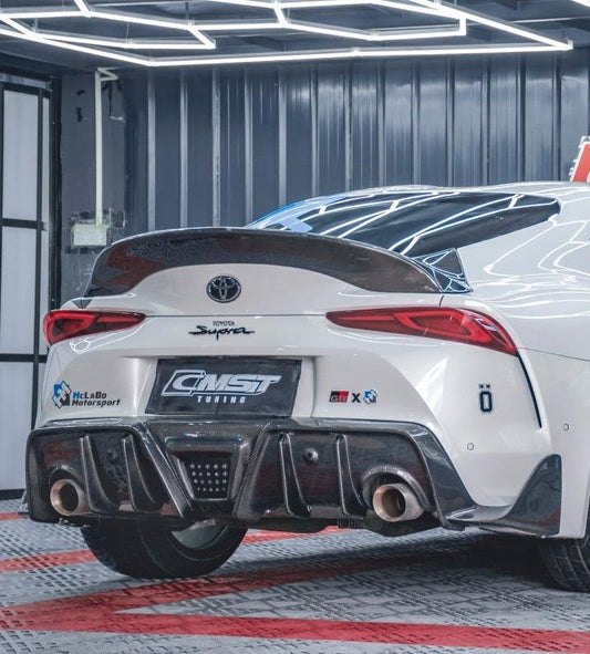 Toyota Supra MK5 A90 A91 3.0 2.0 2020-ON with Aftermarket Parts - Rear Diffuser Carbon Fiber / FRP from CMST Tuning