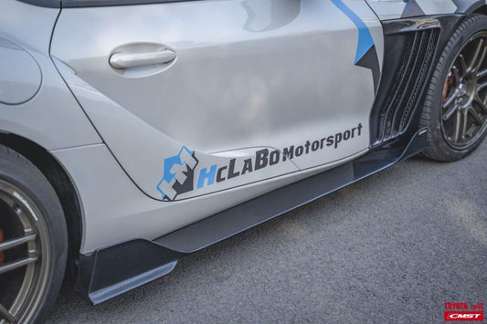 Toyota Supra MK5 A90 A91 3.0 2.0 2020-ON with Aftermarket Parts - Side Skirts Carbon Fiber / FRP from CMST Tuning