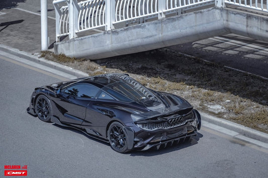 McLaren 720s 2018-2023 & 765LT 2021-2022 & 750s 2024-on with Aftermarket Parts - 765lt Conversion Style Side Skirts Carbon Fiber / FRP from CMST