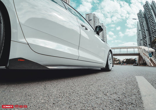 Audi S5 A5 S-line B9 2017 2018 2019 with Aftermarket Parts - Side Skirts Carbon Fiber from CMST Tuning