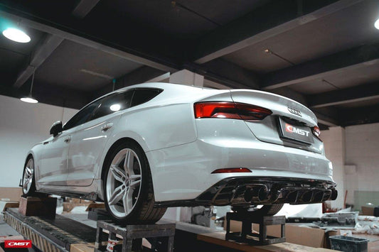 Audi S5 A5 S-line B9 2017 2018 2019 with Aftermarket Parts - Side Skirts Carbon Fiber from CMST Tuning