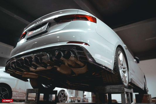 Audi S5 A5 S-line B9 2017 2018 2019 with Aftermarket Parts - Side Skirts Carbon Fiber from CMST Tuning