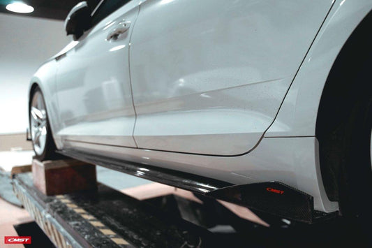 Audi S5 A5 S-line B9 2017 2018 2019 with Aftermarket Parts - Side Skirts Carbon Fiber from CMST Tuning