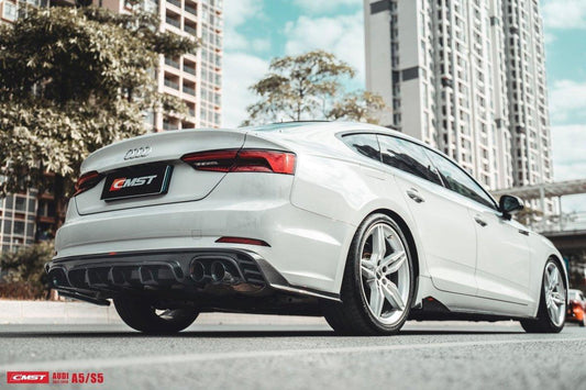 Audi S5 A5 S-line B9 2017 2018 2019 with Aftermarket Parts - Side Skirts Carbon Fiber from CMST Tuning
