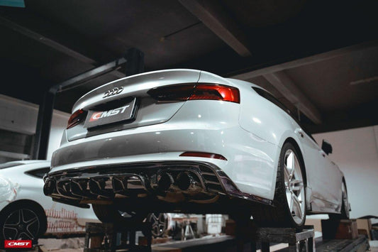 Audi S5 A5 S-line B9 2017 2018 2019 with Aftermarket Parts - Side Skirts Carbon Fiber from CMST Tuning