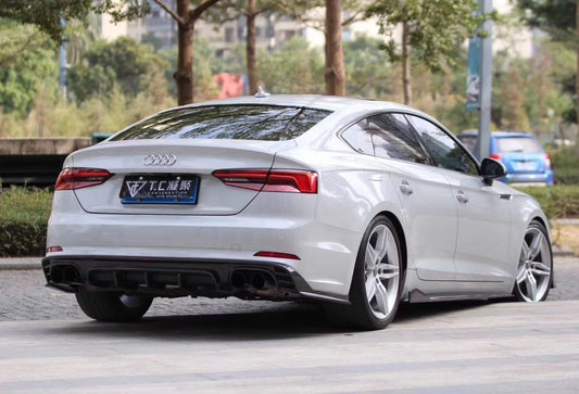 Audi S5 A5 S-line B9 2017 2018 2019 with Aftermarket Parts - Side Skirts Carbon Fiber from CMST Tuning
