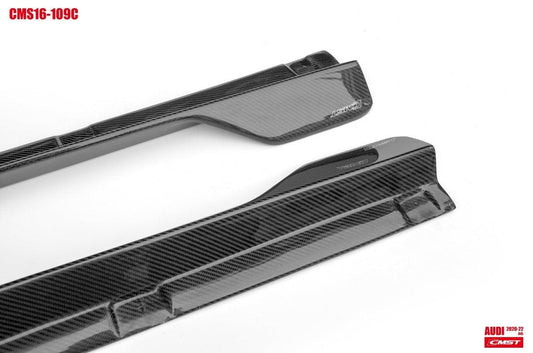 Audi S4 A4 B9.5 2020-ON with Aftermarket Parts - Side Skirts Carbon Fiber from CMST Tuning