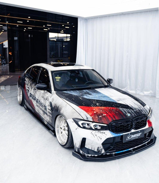 BMW 3 Series 330i M340i G20 G21 LCI 2023-ON (fitment for 330i requires M-Sport package bumper) with Aftermarket Parts - Pre-preg Carbon & FRP Side Skirts from CMST Tuning