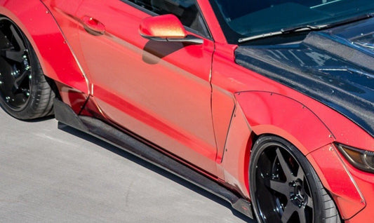 CMST Tuning Carbon Fiber Side Skirts for Ford Mustang S550.1 2015- 2017 - Performance SpeedShop