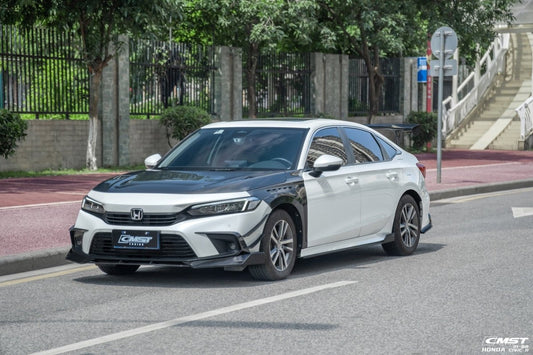 Honda Civic 11th Gen FE1 FE2 FE4 2022-ON with Aftermarket Parts - Side Skirts Carbon Fiber / FRP from CMST Tuning
