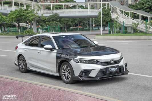 Honda Civic 11th Gen FE1 FE2 FE4 2022-ON with Aftermarket Parts - Side Skirts Carbon Fiber / FRP from CMST Tuning
