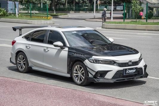 Honda Civic 11th Gen FE1 FE2 FE4 2022-ON with Aftermarket Parts - Side Skirts Carbon Fiber / FRP from CMST Tuning