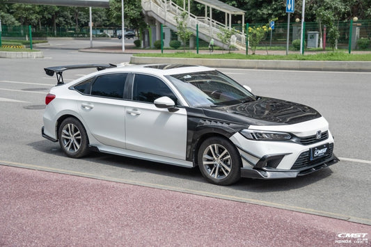 Honda Civic 11th Gen FE1 FE2 FE4 2022-ON with Aftermarket Parts - Side Skirts Carbon Fiber / FRP from CMST Tuning