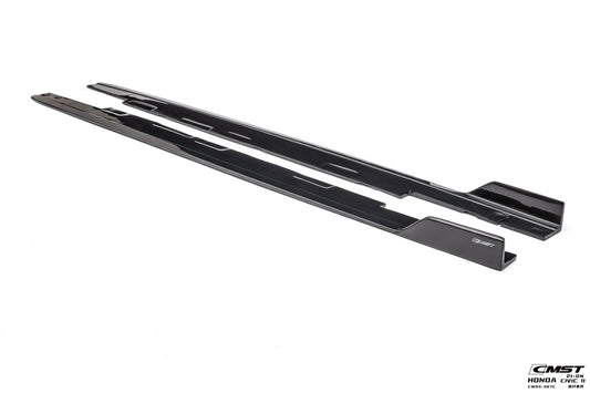Honda Civic 11th Gen FE1 FE2 FE4 2022-ON with Aftermarket Parts - Side Skirts Carbon Fiber / FRP from CMST Tuning