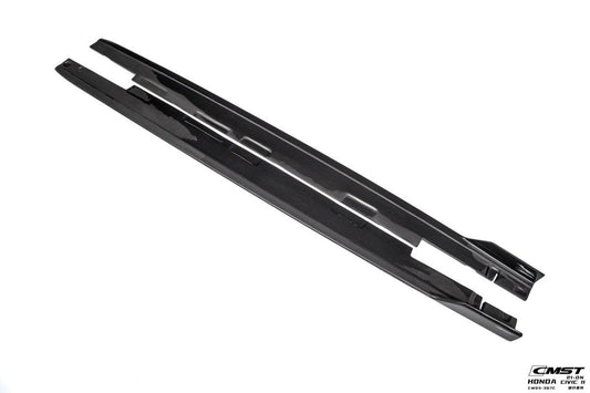 Honda Civic 11th Gen FE1 FE2 FE4 2022-ON with Aftermarket Parts - Side Skirts Carbon Fiber / FRP from CMST Tuning