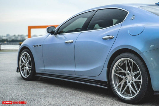 Maserati Ghibli 2018-ON with Aftermarket Parts - Side Skirts Carbon Fiber / FRP from CMST Tuning