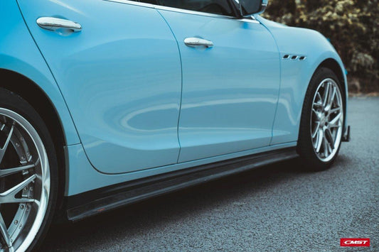 Maserati Ghibli 2018-ON with Aftermarket Parts - Side Skirts Carbon Fiber / FRP from CMST Tuning