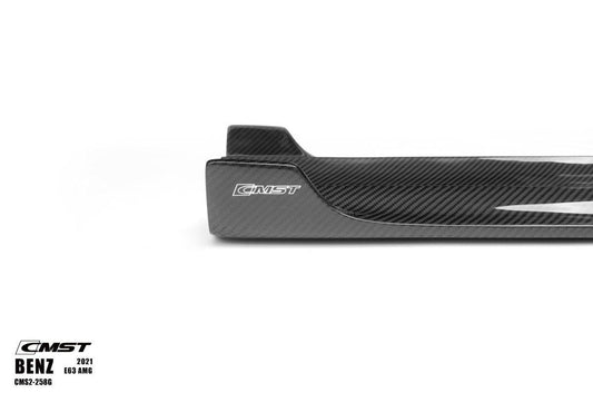 Mercedes Benz E-Class E63S E63 E53 E43 AMG E550 E450 E400 E350 E300 W213 2017-2023 with Aftermarket Parts - Carbon Fiber FRP Side Skirts from CMST Tuning