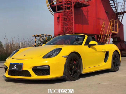 Porsche 981 Boxster (Base / S / GTS / Spyder) 2012 2013 2014 2015 2016 with Aftermarket Parts - Side Skirts Carbon Fiber / FRP from CMST Tuning