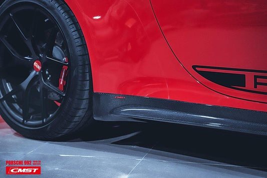 Porsche 911 992 992.1 Carerra Base/S/T/4/4S/Targa 4/Targa 4S/GTS 2020-2024 & 911 992 992.2 Carerra Base/S/T/4/4S/Targa 4/Targa 4S/GTS 2025-ON with Aftermarket Parts - Carbon Fiber & FRP Side Skirts from CMST Tuning