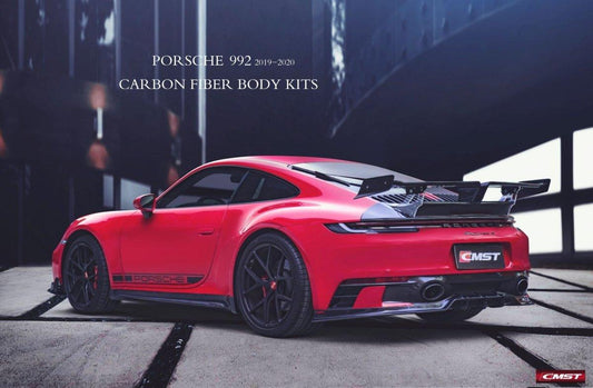 Porsche 911 992 992.1 Carerra Base/S/T/4/4S/Targa 4/Targa 4S/GTS 2020-2024 & 911 992 992.2 Carerra Base/S/T/4/4S/Targa 4/Targa 4S/GTS 2025-ON with Aftermarket Parts - Carbon Fiber & FRP Side Skirts from CMST Tuning