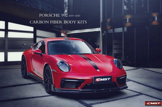 Porsche 911 992 992.1 Carerra Base/S/T/4/4S/Targa 4/Targa 4S/GTS 2020-2024 & 911 992 992.2 Carerra Base/S/T/4/4S/Targa 4/Targa 4S/GTS 2025-ON with Aftermarket Parts - Carbon Fiber & FRP Side Skirts from CMST Tuning