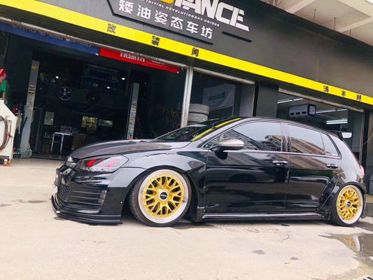 Volkswagen Golf R GTI Base MK7 MK7.5 2015-2021 (designed to be installed together with CMST widebody wheel arches) with Aftermarket Parts - Widebody Style Side Skirts Carbon Fiber / FRP from CMST Tuning