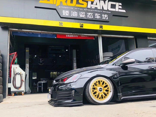 Volkswagen Golf R GTI Base MK7 MK7.5 2015-2021 (designed to be installed together with CMST widebody wheel arches) with Aftermarket Parts - Widebody Style Side Skirts Carbon Fiber / FRP from CMST Tuning