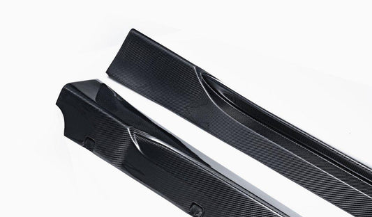 Tesla Model 3 Highland 2024-ON with Aftermarket Parts - V1 Style Carbon Fiber Side Skirts from CMST Tuning