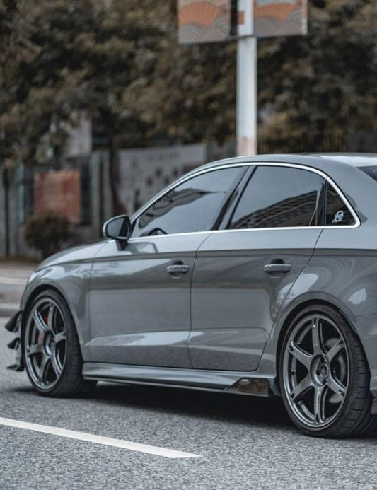 Audi RS3 8V.5 2018 2019 2020 with Aftermarket Parts - Side Skirts Carbon Fiber from CMST Tuning
