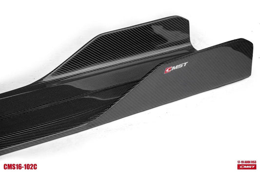 Audi RS3 8V.5 2018 2019 2020 with Aftermarket Parts - Side Skirts Carbon Fiber from CMST Tuning