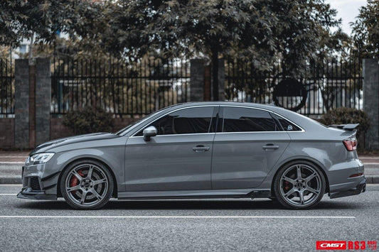 Audi RS3 8V.5 2018 2019 2020 with Aftermarket Parts - Side Skirts Carbon Fiber from CMST Tuning