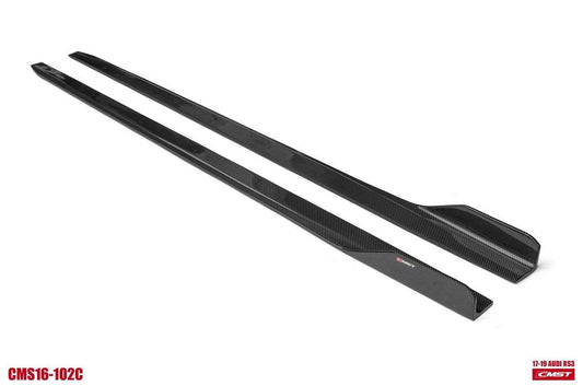 Audi RS3 8V.5 2018 2019 2020 with Aftermarket Parts - Side Skirts Carbon Fiber from CMST Tuning