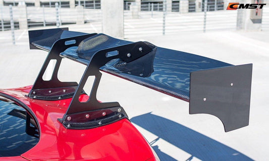 Ford Mustang GT 5.0 Mach1 Bullitt V6 3.6 Ecoboost 2.3 S550.1 S550.2 2015-2023 with Aftermarket Parts - V3 Extreme GT Style Rear Wing Carbon Fiber / FRP from CMST Tuning