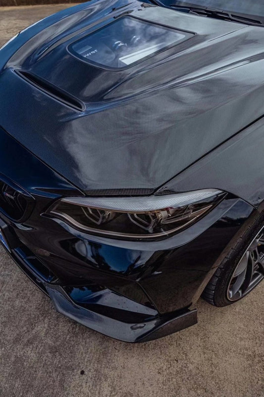 BMW M2/M2C F87 2016-2021 & 2 Series 228i 230i M235i M240i F22 F23 2014-2021 with Aftermarket Parts - Carbon Fiber & FRP Hood Bonnet from CMST Tuning