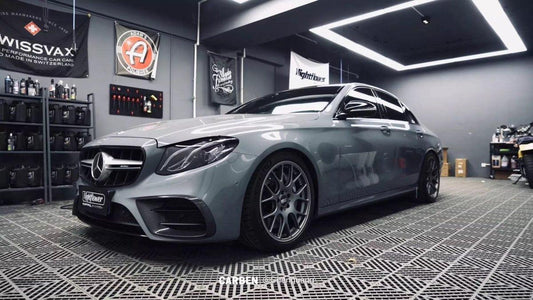 Mercedes Benz E-Class E550 E450 E400 E350 E300 W213 2017-2023 (fitment requires sport package bumper) with Aftermarket Parts - Upper Valences Carbon Fiber/FRP from CMST Tuning