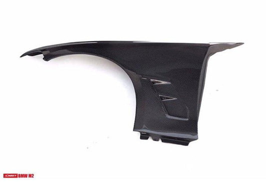 BMW F87 M2 M2C 2016-2021 with Aftermarket Parts - Vacuumed Carbon Vented Fenders from CMST Tuning