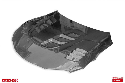 Toyota Supra MK5 A90 A91 3.0 2.0 2020-ON with Aftermarket Parts - V1 Vented Style Hood Bonnet Carbon Fiber / FRP from CMST Tuning
