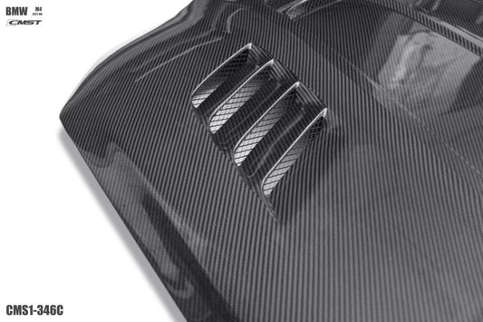 BMW M3/M3C G80 G81 2021-ON & M4/M4C G82/G83 2021-ON with Aftermarket Parts - V2 Style Carbon Fiber & FRP Hood Bonnet from CMST Tuning
