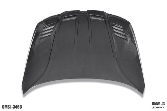 BMW M3/M3C G80 G81 2021-ON & M4/M4C G82/G83 2021-ON with Aftermarket Parts - V2 Style Carbon Fiber & FRP Hood Bonnet from CMST Tuning