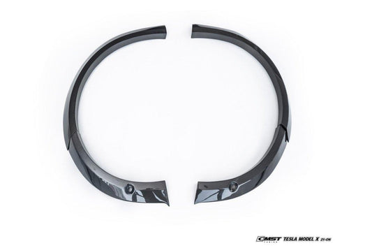 Tesla Model X Plaid Long Range Base 2022 With sensors & 2023-ON Without sensors with Aftermarket Parts - Widebody Wheel Arches Carbon Fiber / FRP from CMST Tuning