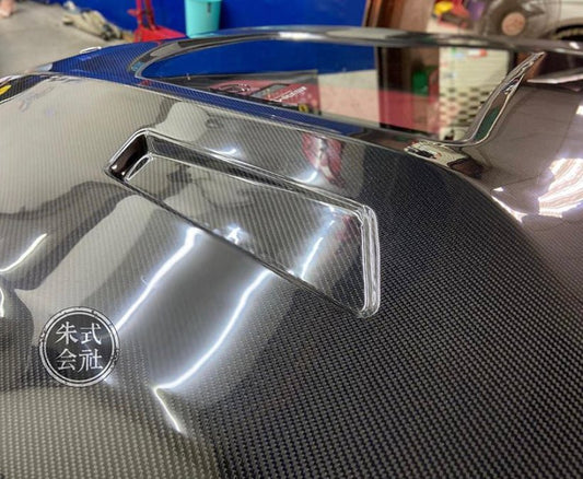 Mercedes Benz C-Class C43 C400 C300 W205 2015-2021 Sedan & C-Class C43 C300 W205 2016-2022 Coupe Convertible (suitable for both pre-facelift and facelift) with Aftermarket Parts - V1 Style Carbon Fiber / FRP Hood from CMST Tuning