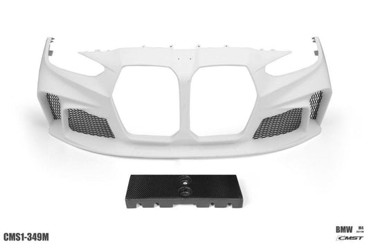 BMW M3 / M3C G80 G81 2021-ON & M4 / M4C G82 G83 2021-ON with Aftermarket Parts - Carbon Fiber & FRP Front Bumper Set from CMST Tuning
