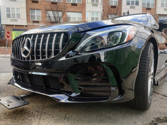 Mercedes Benz C-Class C43 C400 C300 W205 2015-2021 Sedan & C-Class C43 C300 W205 2016-2022 Coupe Convertible (suitable for both pre-facelift and facelift, only to be installed with CMST AMG GTR Style Bumper CMS2-210) with Aftermarket Parts - GTR Style Front Bumper & Front Lip Carbon Fiber/FRP/PP from CMST Tuning