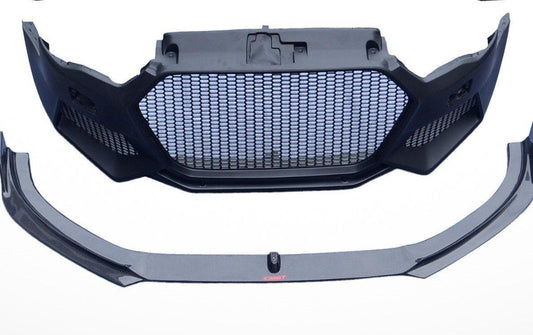 Audi S3 A3 8V 2014 2015 2016 with Aftermarket Parts - Front Bumper & Lip Carbon Fiber / FRP from CMST Tuning
