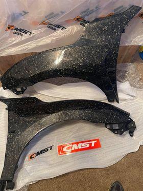 Honda Civic Type-R FK8 2017-2021 with Aftermarket Parts - Front Fenders Carbon Fiber/FRP from CMST Tuning