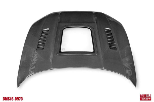 Audi RS3 S3 A3 8V / 8V.5 2014 2015 2016 2017 2018 2019 2020 with Aftermarket Parts - V3 Hood Bonnet Carbon Fiber / FRP from CMST Tuning